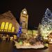 Metz, Franciaország - Karácsonyi vásár a vasútállomásnál