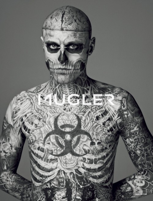 Mugler 2011-2012 ősz-tél, stylist: Nicola Formichetti, modell: Rick Genest