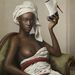 Marie-Guilleme Benoit: Portrait d’une Negresse (Néger lány arcképe) - a lánynál Louboutin 'Balda Booty’ névre keresztelt bokacsizmája.
