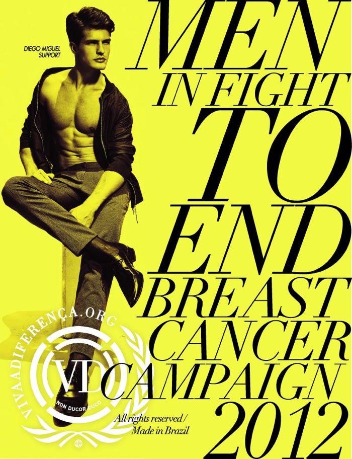 Diego Miguel egy mellrák elleni kampány fotóin