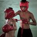 9-16 éves kínai fiúk boxedzése Fucsou-se városban, Fucsien tartományban