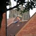 Egy félmeztelen férfi a háztetőre menekült a rendőrök elől Worcester városában