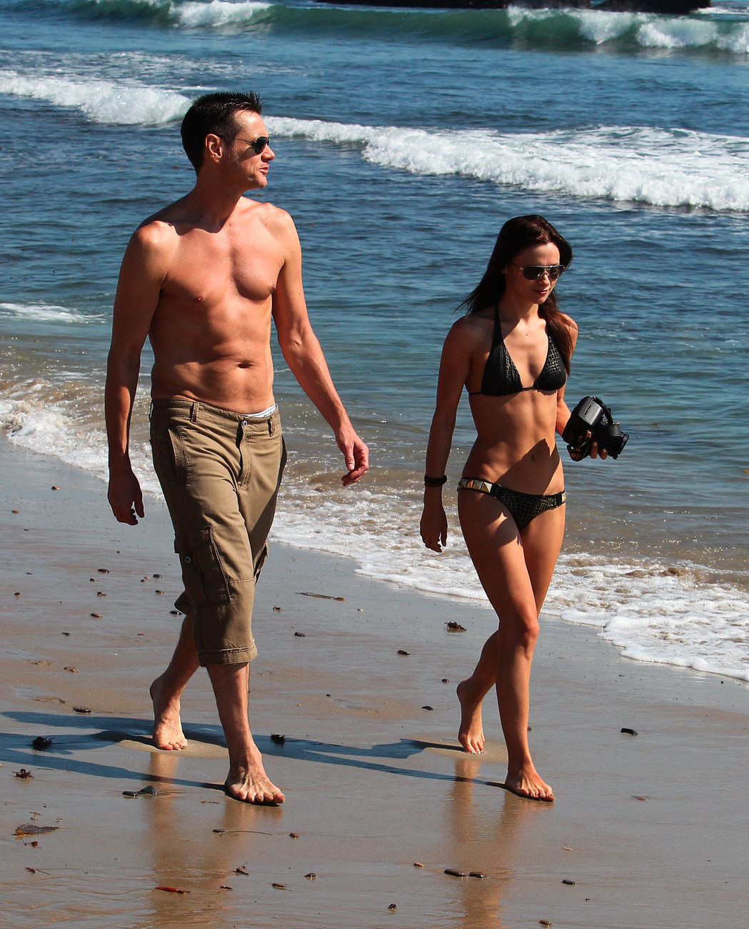 Jim Carrey a strandon Malibuban