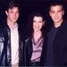 Noah Wyle, Julianna Margulies és George Clooney 1996-ban egy filmpremieren