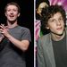 Mark Zuckerberg Facebook-tulaj és Jesse Eisenberg, aki eljátszotta őt