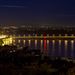 A Margit hídon világítanak a kandeláberek, de a pillérek fényei kihunytak