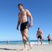 A British and Irish Lions játékosai Ausztráliában strandolnak: a képen Rob Kearney