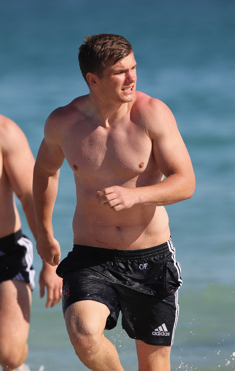 A British and Irish Lions játékosai Ausztráliában strandolnak: a képen Sam Warburton, a csapat kapitánya