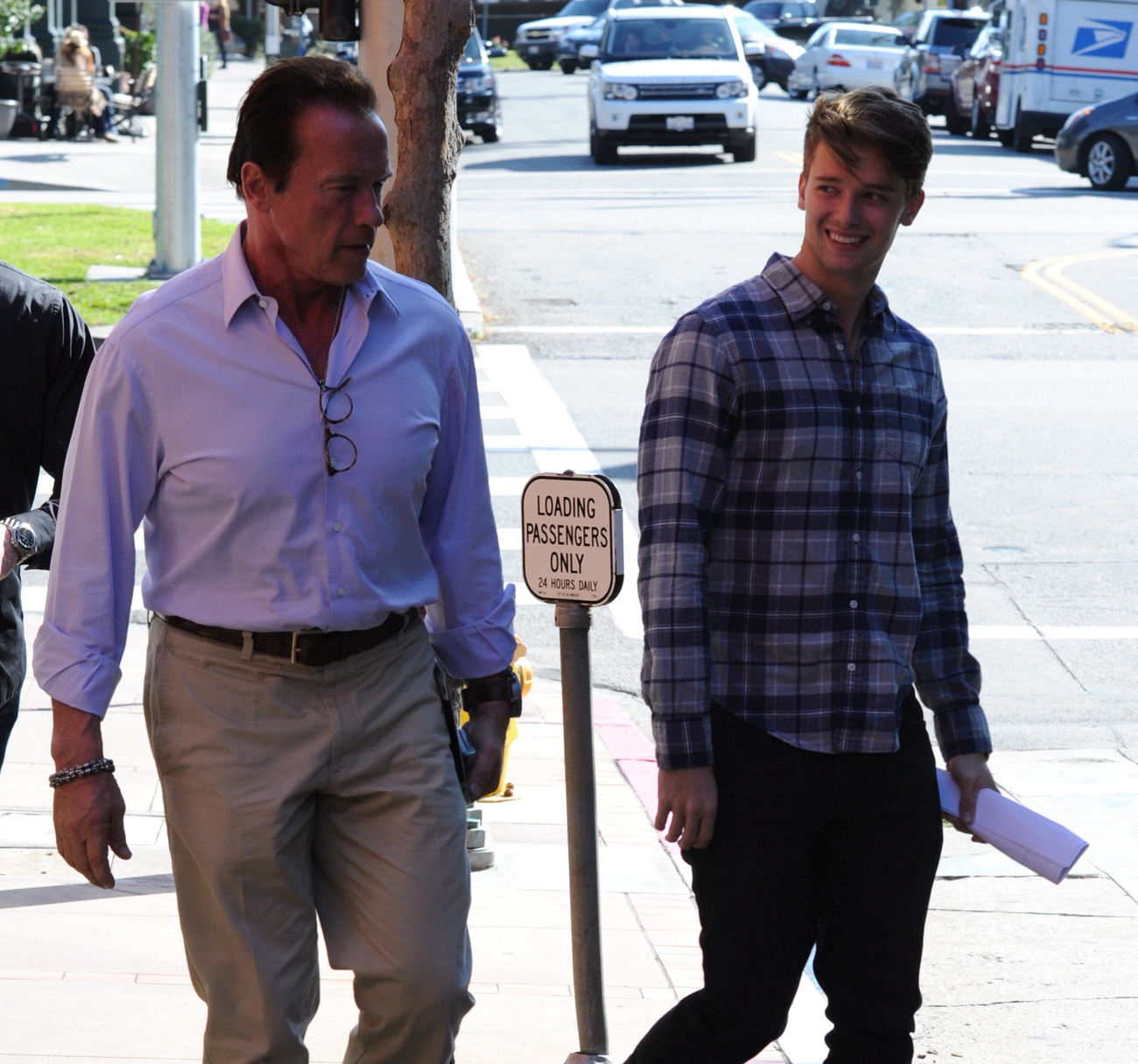 Patrick és Arnold Schwarzenegger az év elején Beverly Hillsben – együtt ebédeltek