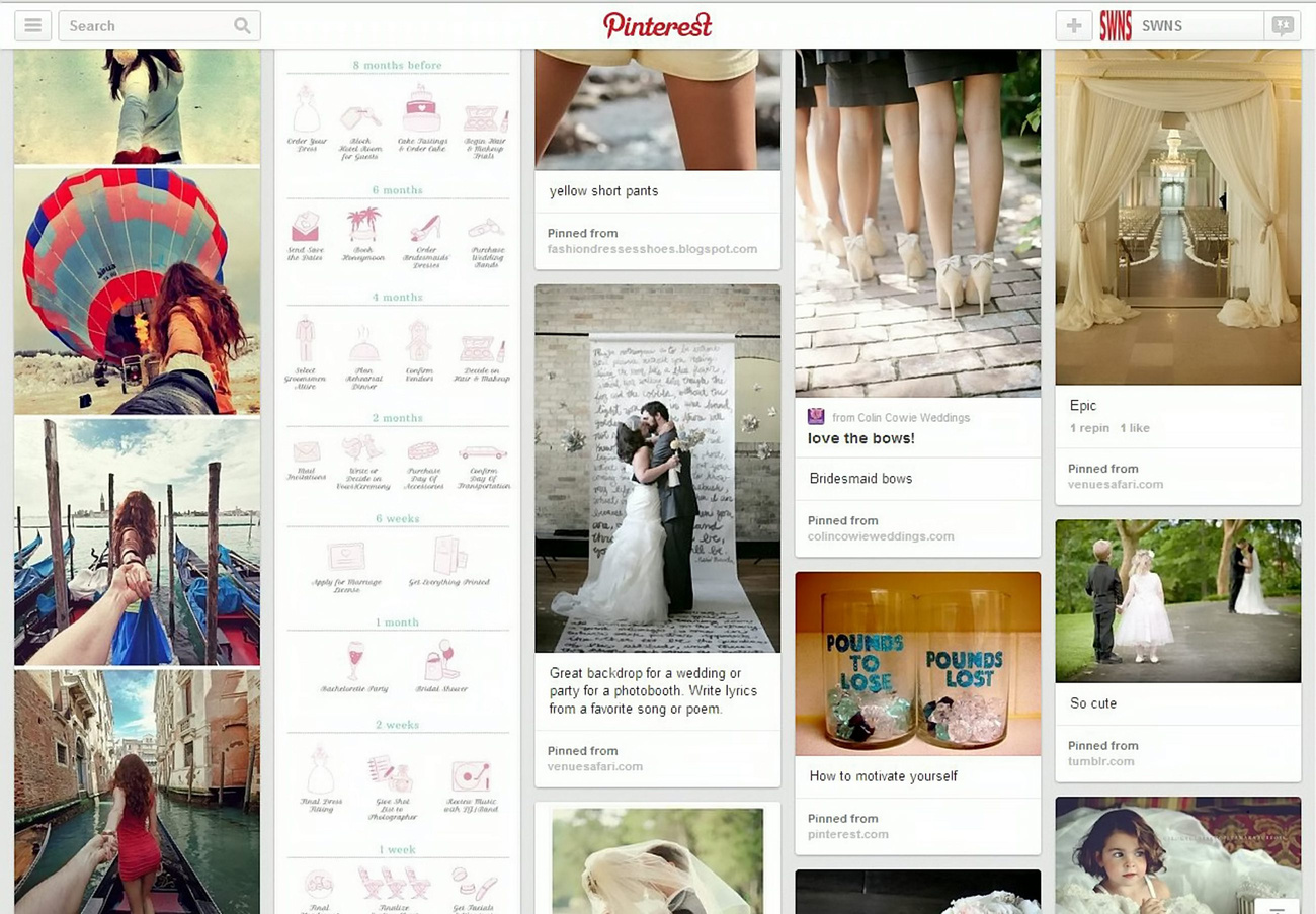 „Álmaim esküvője” – a többi kép a menyasszony Pinterestjén