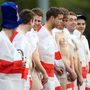 Az angol csapat a meztelenrögbi-meccsen