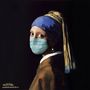 Jan Vermeer van Delft & KoPé: Leány gyöngy fülbevalóval és maszkkal (1665+2020)

Alternative Budapest - Quarantine' exhibition by KoPé (2020)