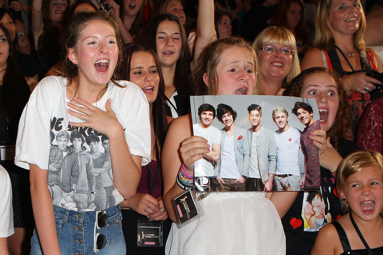 A One Direction rajongói egy új-zélandi koncertjük alatt idén áprilisban