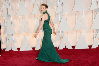 Scarlett Johansson és férje, Romain Dauriac a 2015-ös Oscar-díjkiosztón.