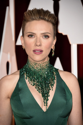 Scarlett Johansson és férje, Romain Dauriac a 2015-ös Oscar-díjkiosztón.