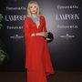 Amanda Lear megérkezik a Lampoon Gala nevű eseményre a Velencei Filmfesztiválon