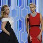Az idei Golden Globe-on Amy Schumer és Jennifer Lawrence közös miniműsorszámmal lépett fel.