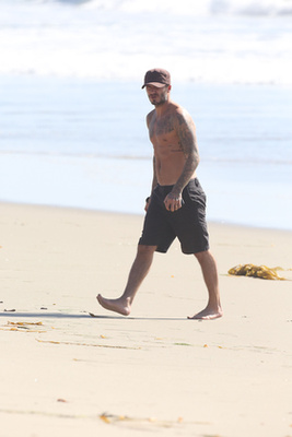 David Beckham a strandon Malibuban