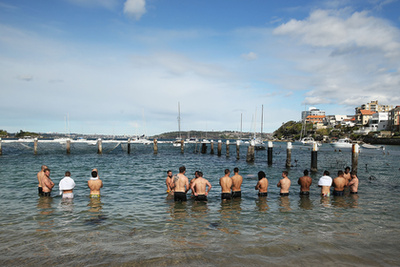 Az ausztrál rögbiválogatott fürdőzik