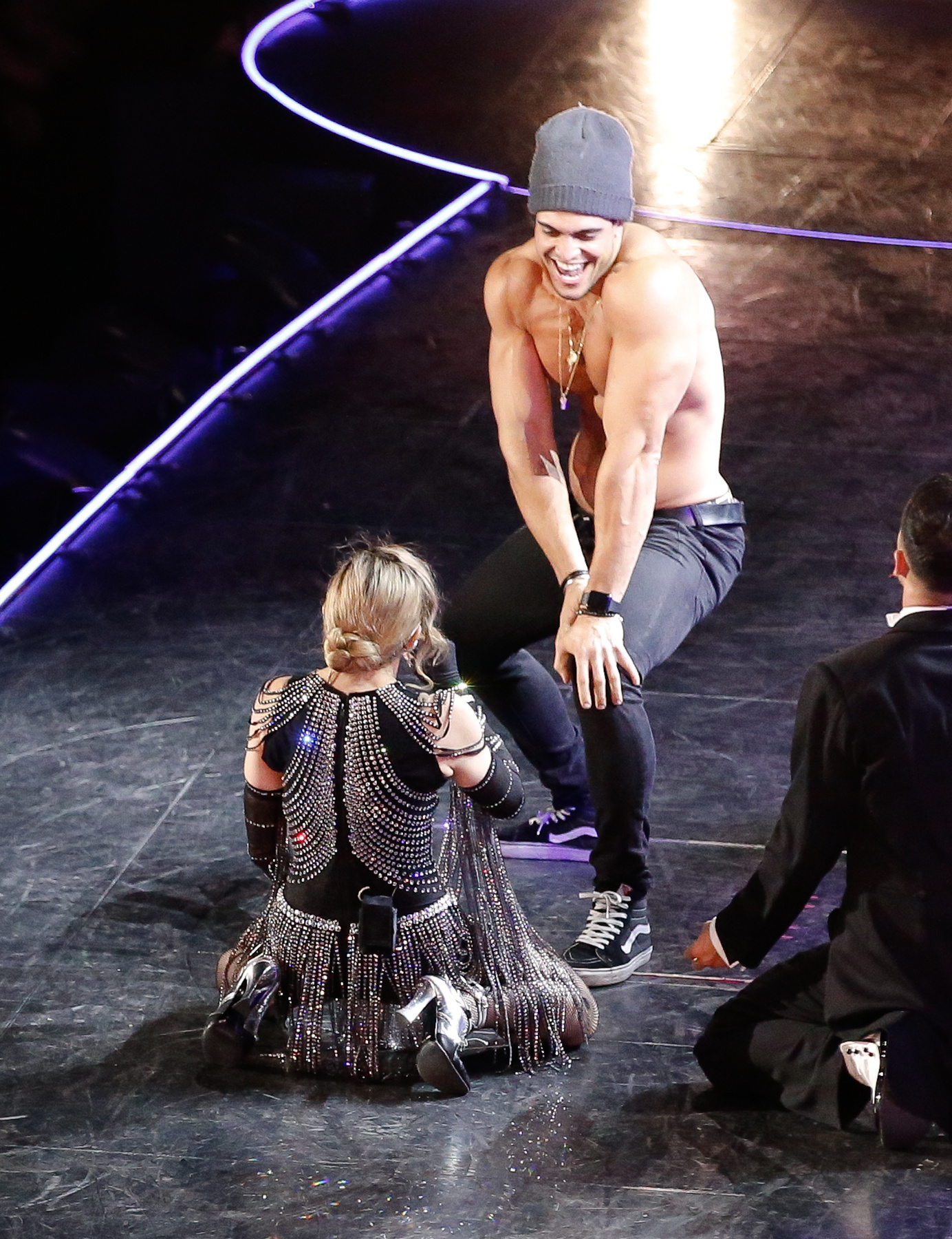Madonna és Bruno nevű rajongója koncert közben