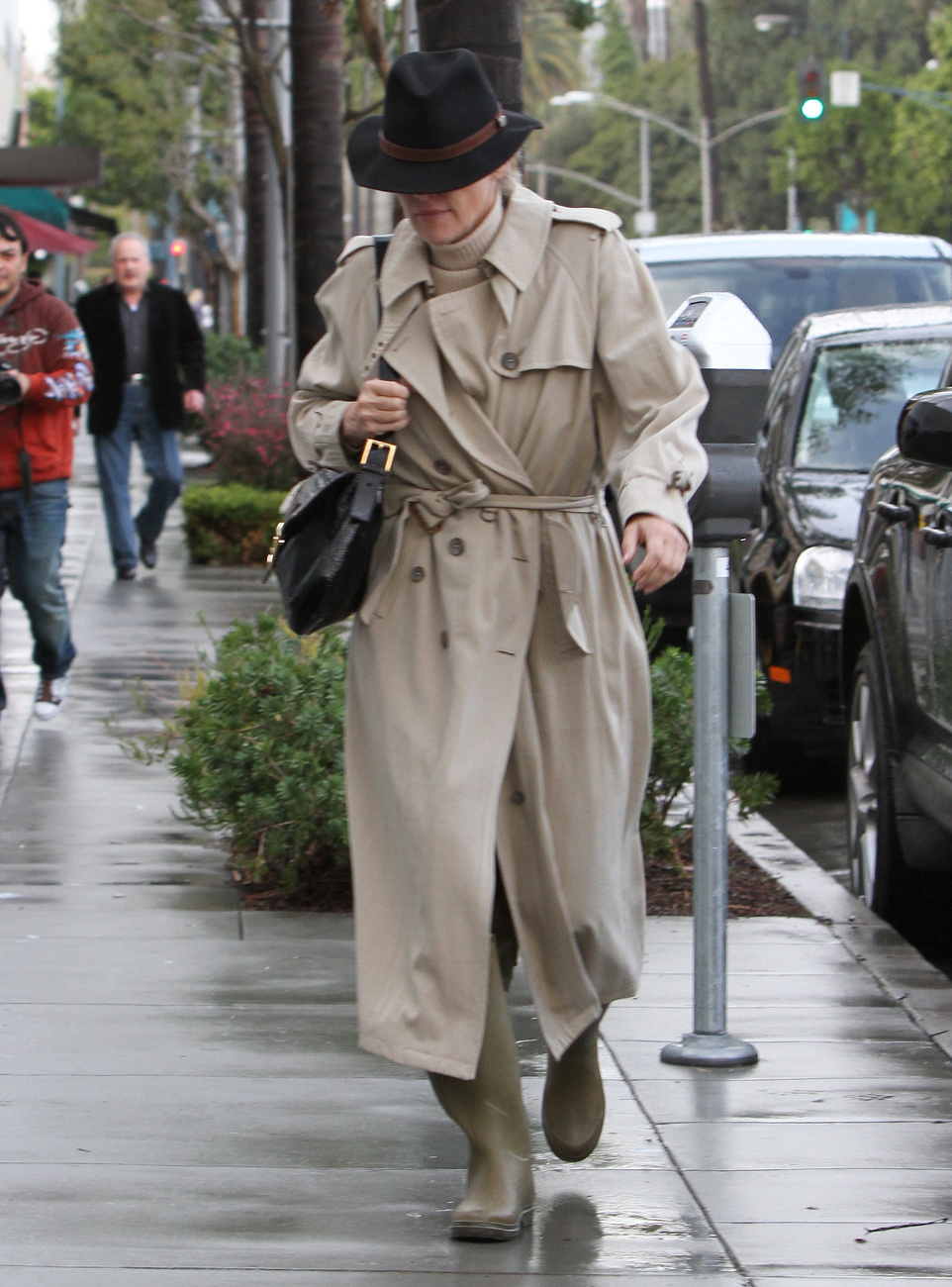 Sharon Stone Los Angelesben rossz időben