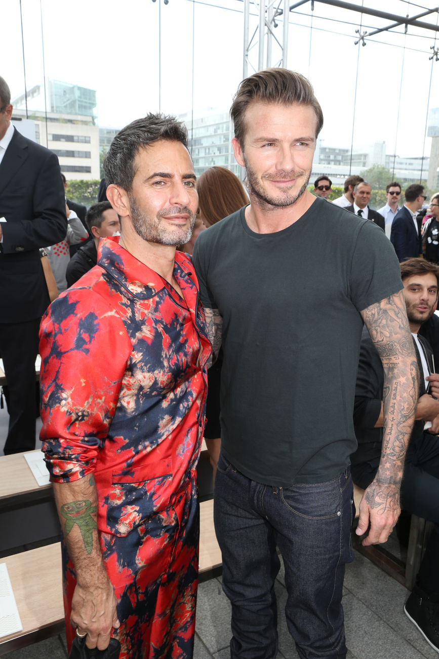 David Beckham a Louis Vuitton divatbemutatóján a párizsi férfidivathéten