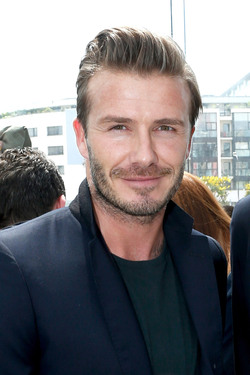 David Beckham a Louis Vuitton divatbemutatóján a párizsi férfidivathéten